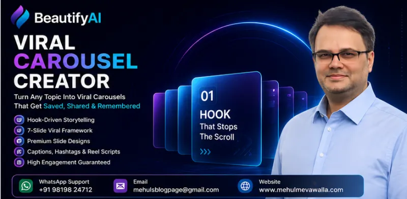 BeautifyAI Viral Carousel Creator