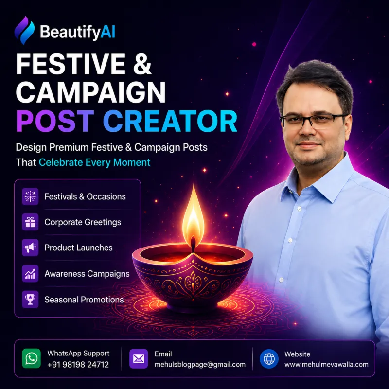 BeautifyAI Festive & Campaign Post Creator