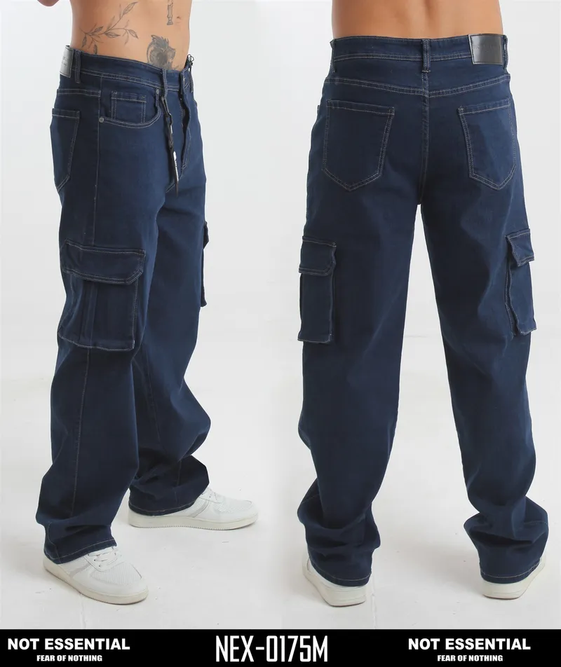 Not Essential Jean de Hombre Cargo Azul Oscuro NEX-0175M
