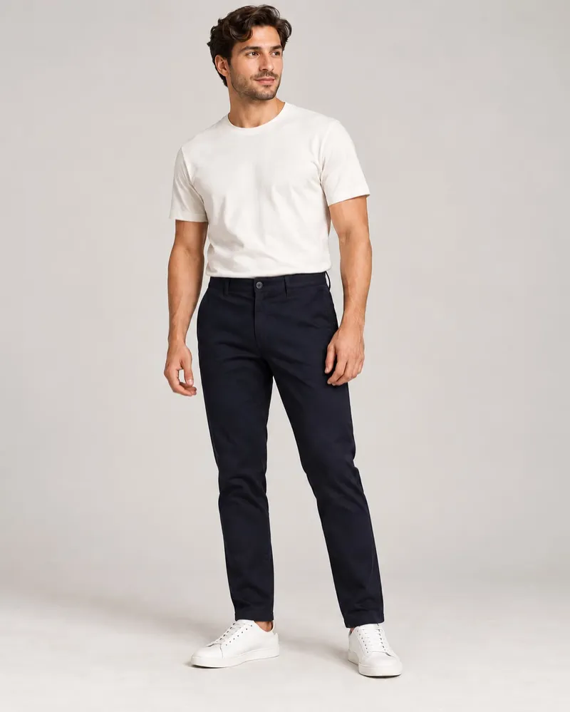 Vertikal Pantalon de Hombre Chino Azul Oscuro SYN-0142M