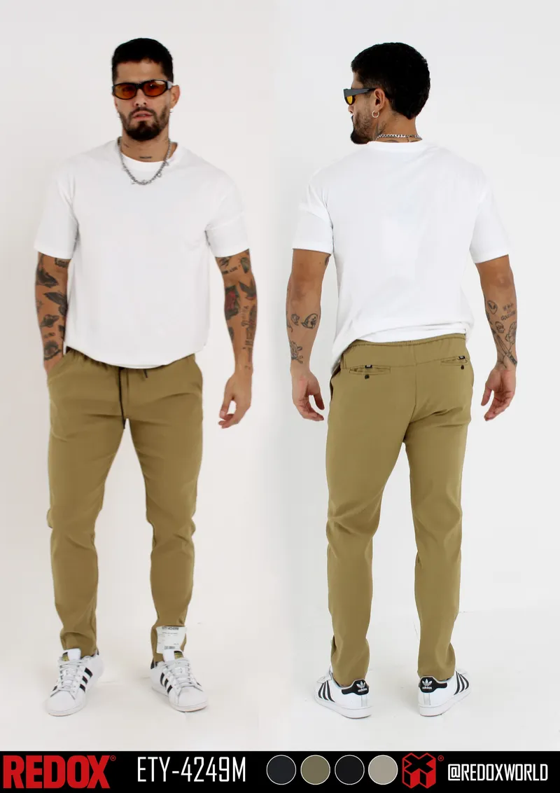 Redox Pantalon de Hombre Chino Camel ETY-4249M