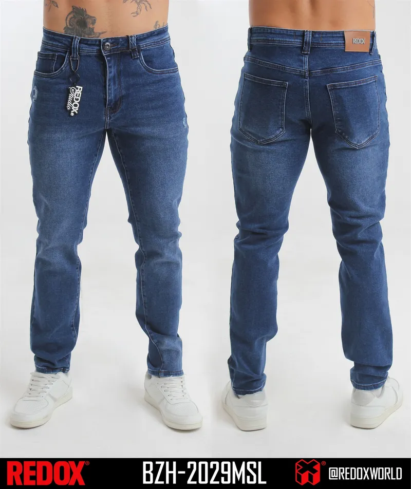 Redox Jean de Hombre Azul Lavado Medio BZH-2029MSL