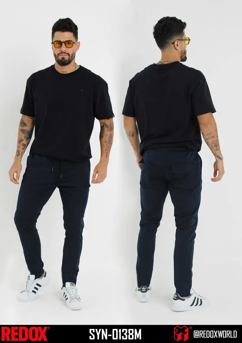 Redox Pantalon de Hombre Chino Marino SYN-0138M