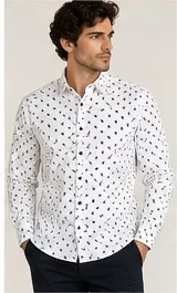 Silver Board Camisa de Hombre Hojas PCP-0108ML
