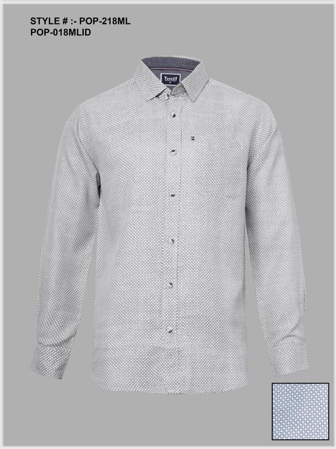 Silver Board Camisa de Hombre Gris Jaspeada POP-218ML