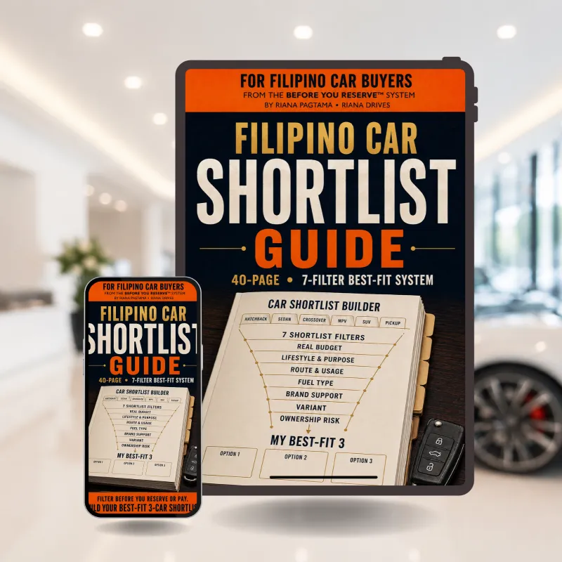 Filipino Car Shortlist Guide — Find the Cars Worth Comparing
