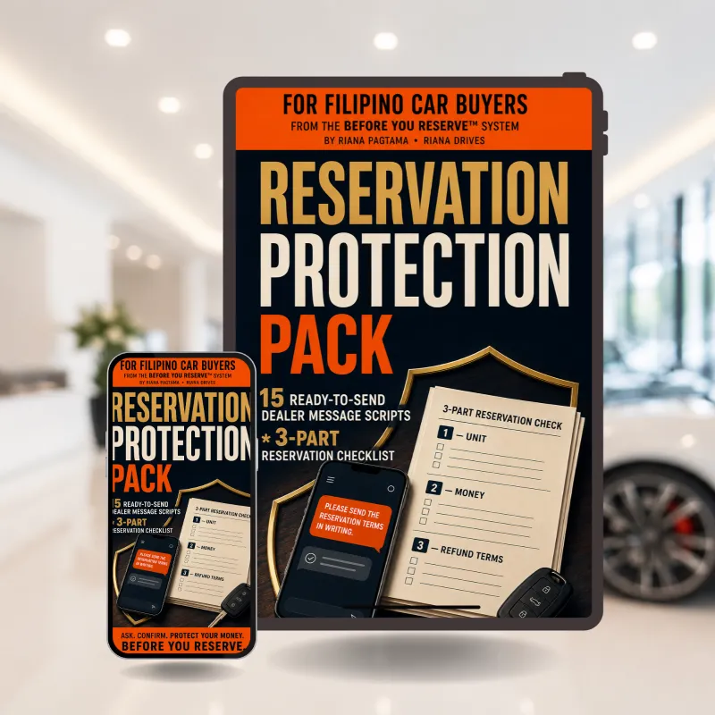 Reservation Protection Pack — Dealer Scripts + Reservation Checklist