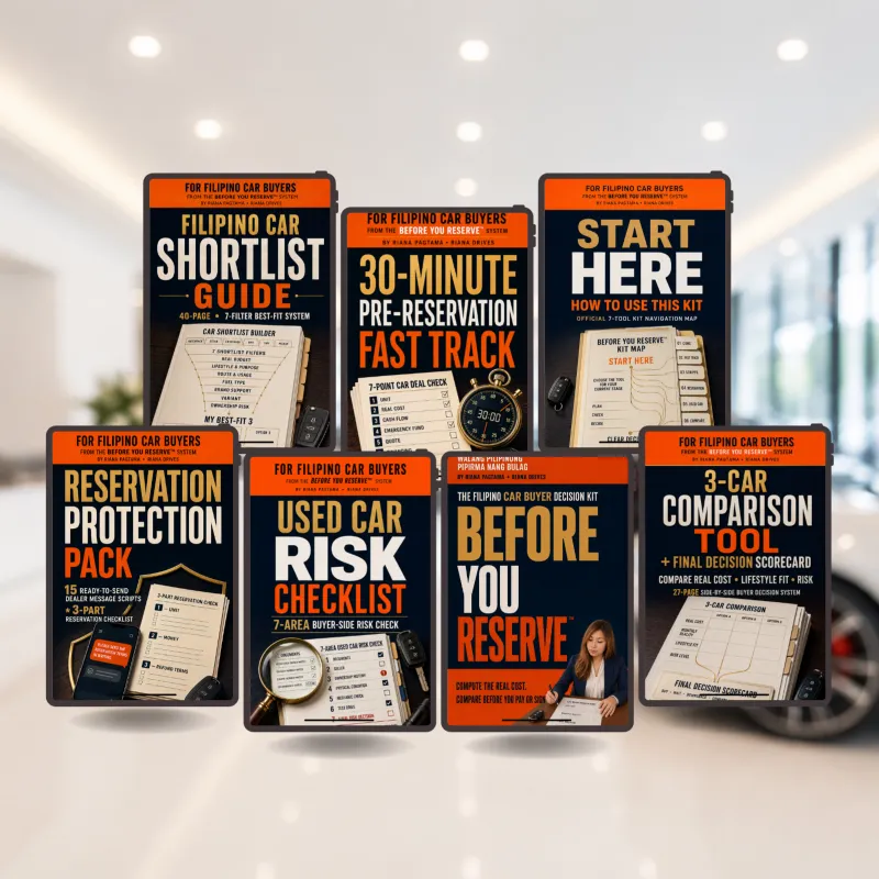 Before You Reserve™ Complete Filipino Car Buyer Decision Toolkit