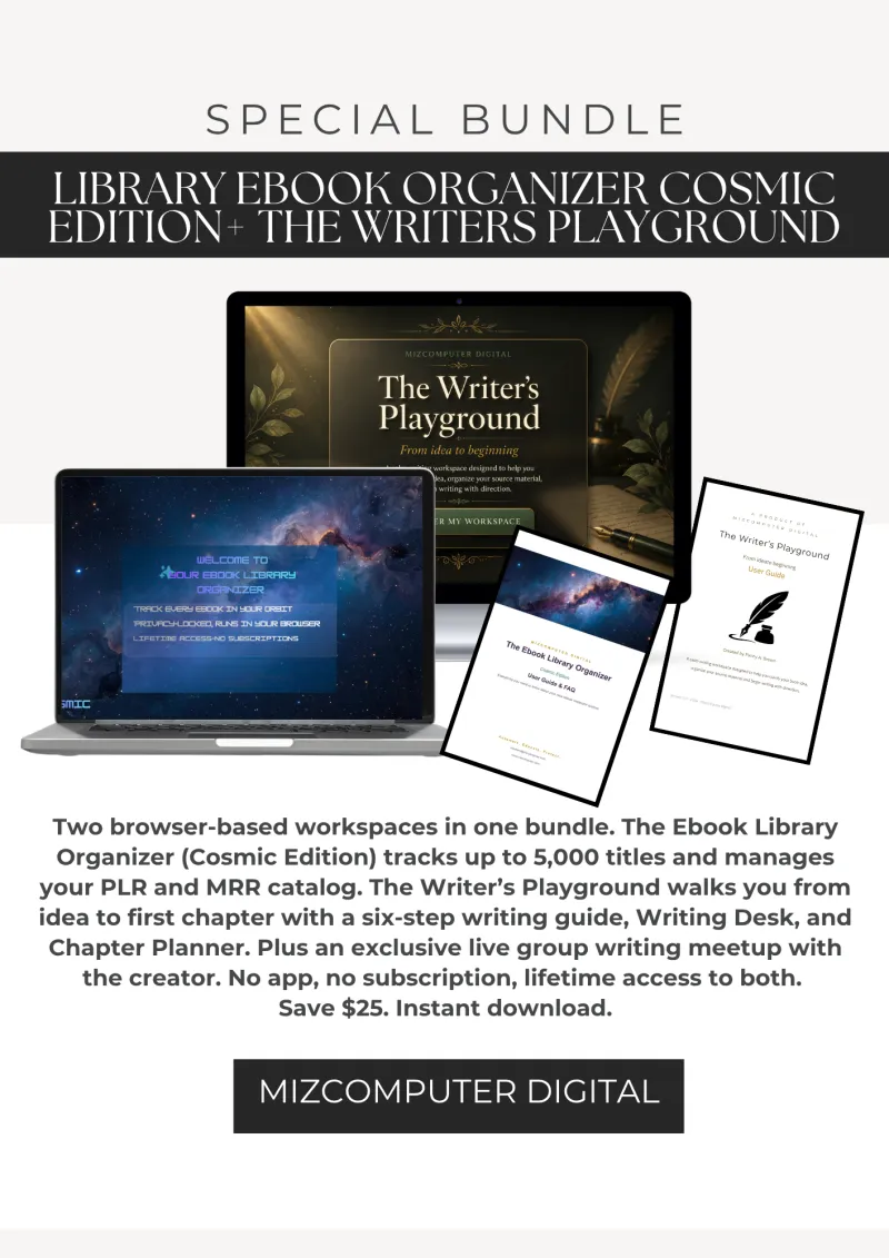 Bundle — Cosmic Organizer + The Writer's Playground + User Guides