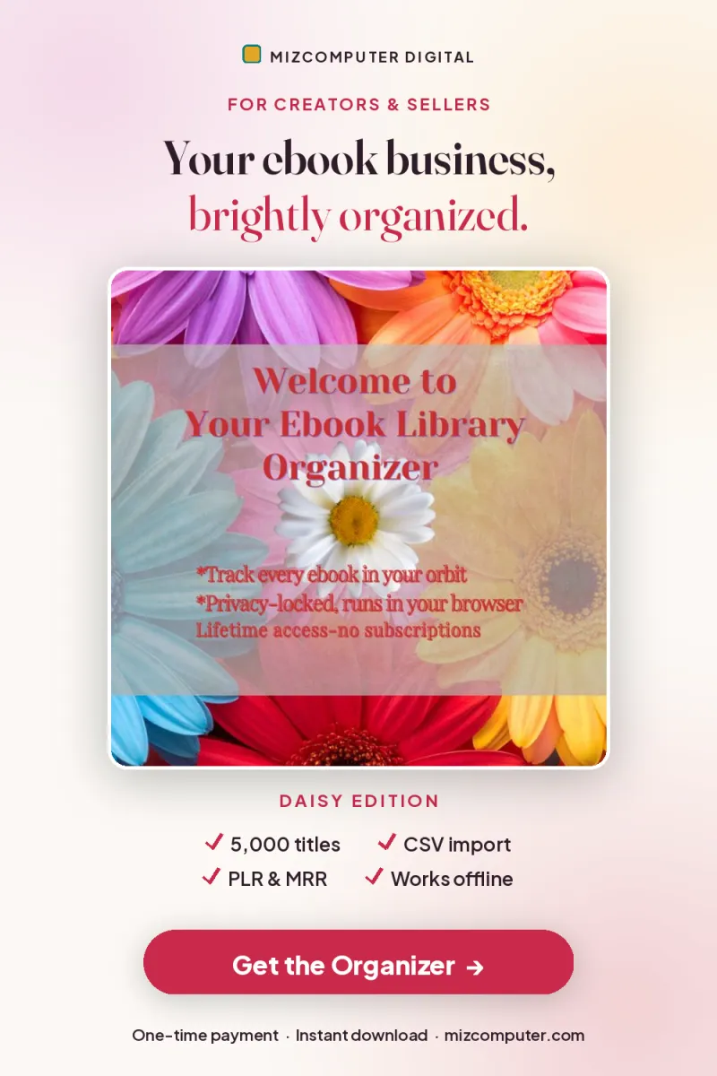 The Ebook Library Organizer — Daisy Edition+ User Guide