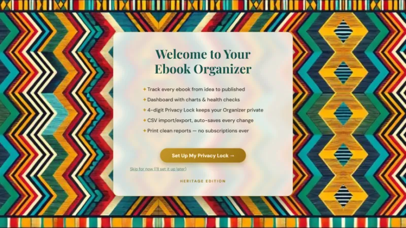 The Ebook Library Organizer — Heritage Edition with Full User Guide and FAQs