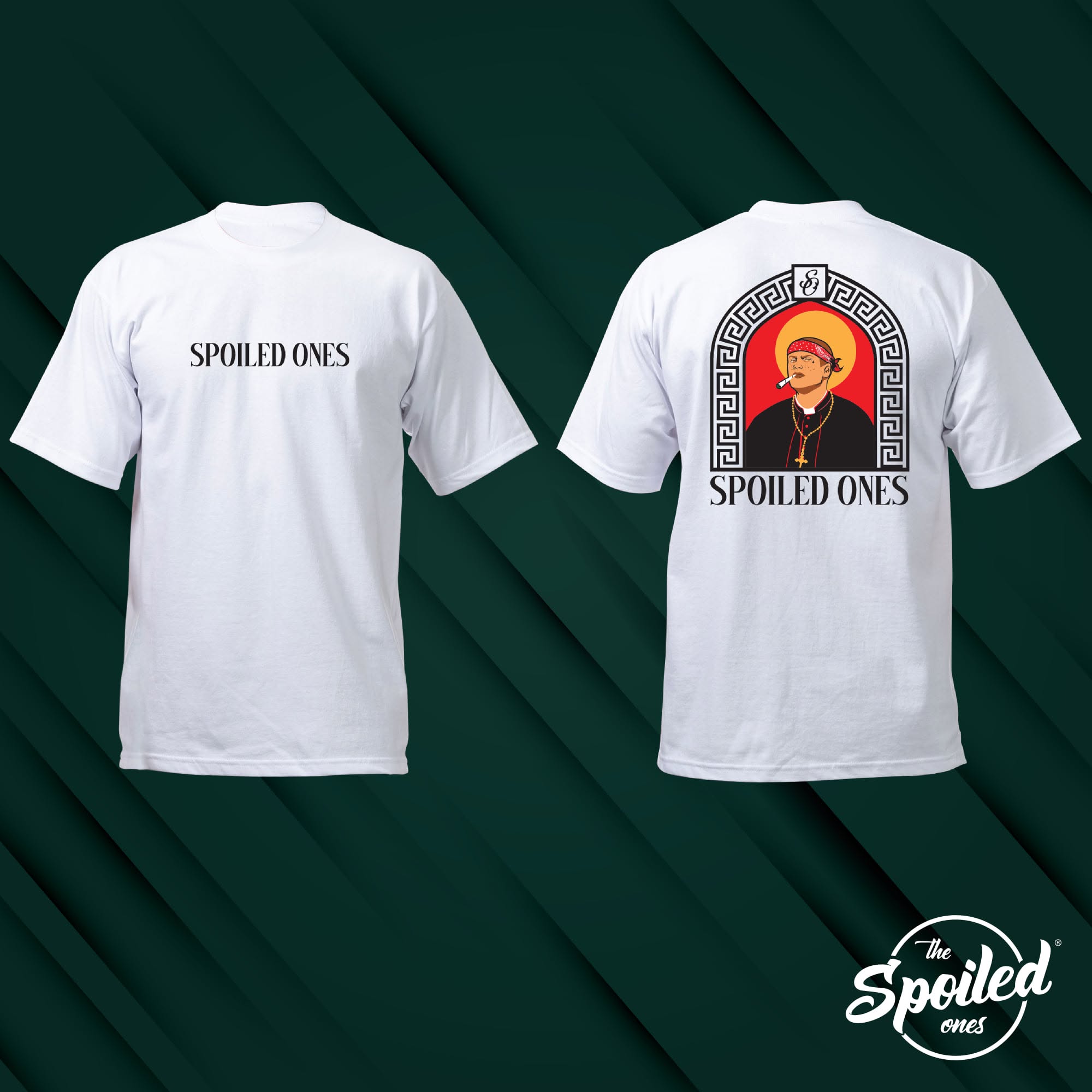 Saint Spoiled Tee (White / Black) 