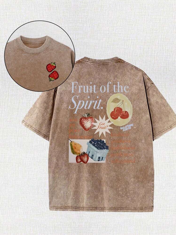 Fruit of the Spirit Vintage Oversized Graphic Tee