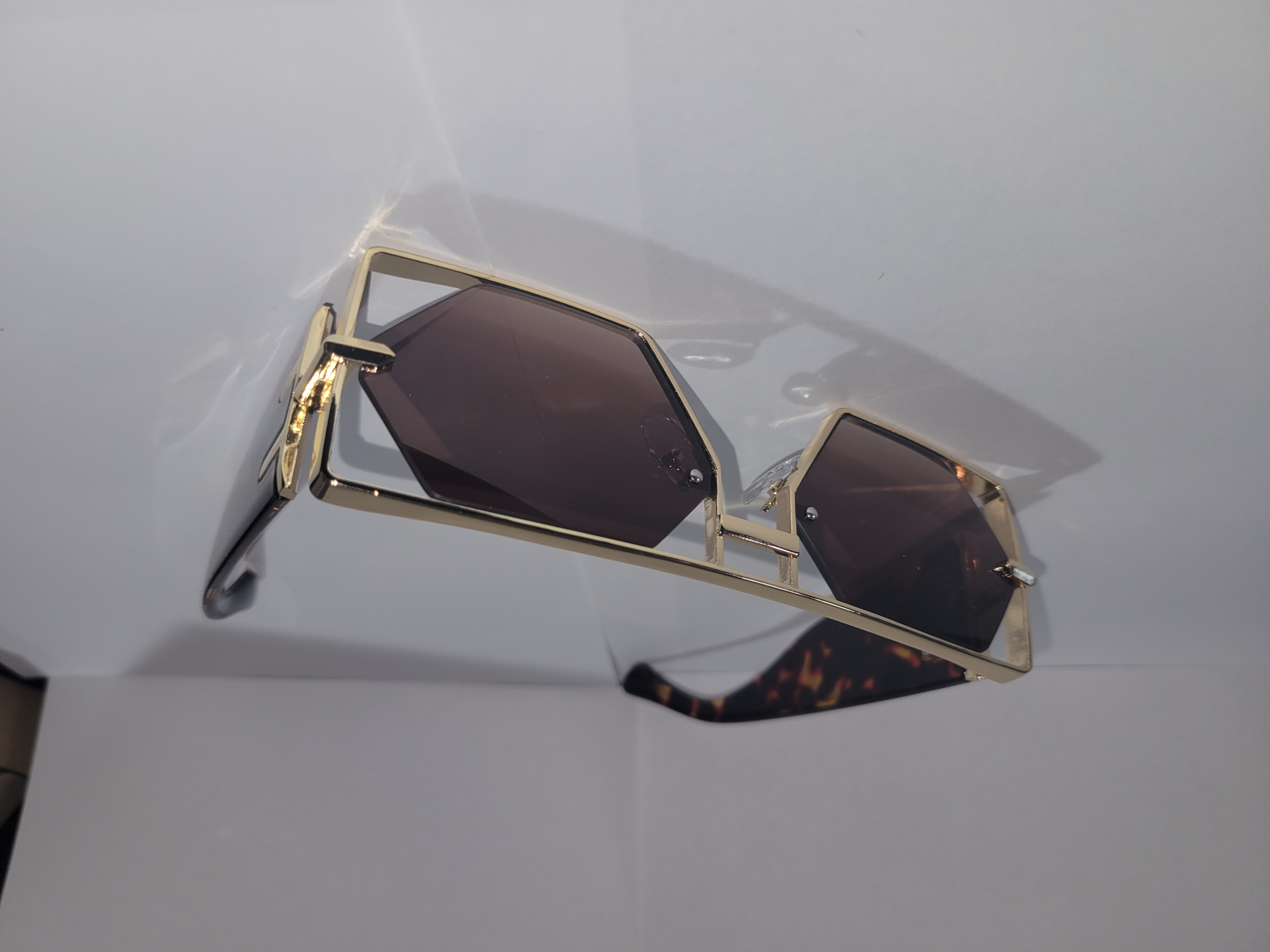 #3-Hexagon Shades - Brown Shaded