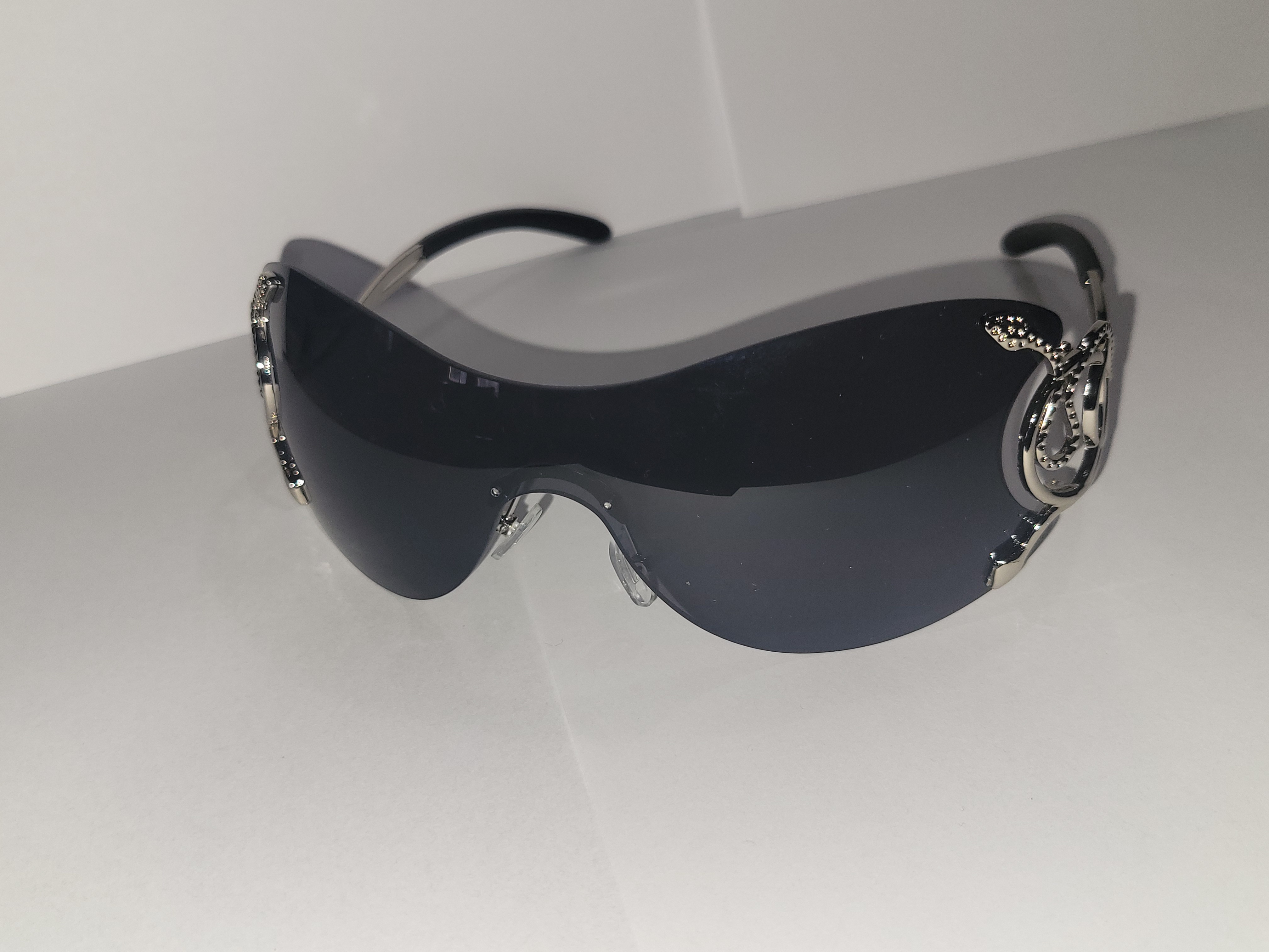 #26-Black and Silver Framed Sunglasses
