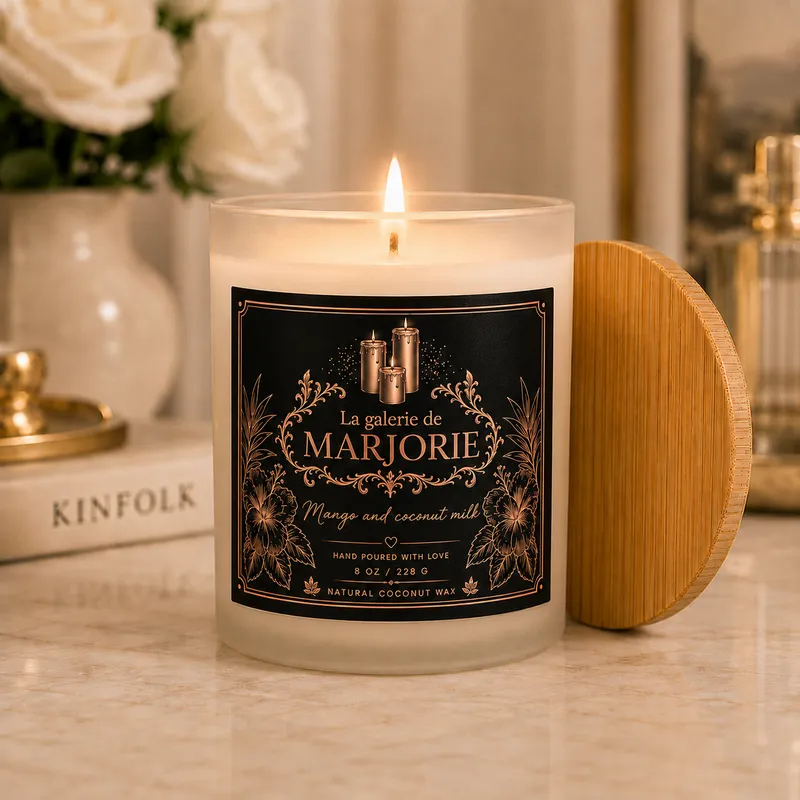 Wax Candle Mango and Coconut Milk — 8 Oz / 228 G