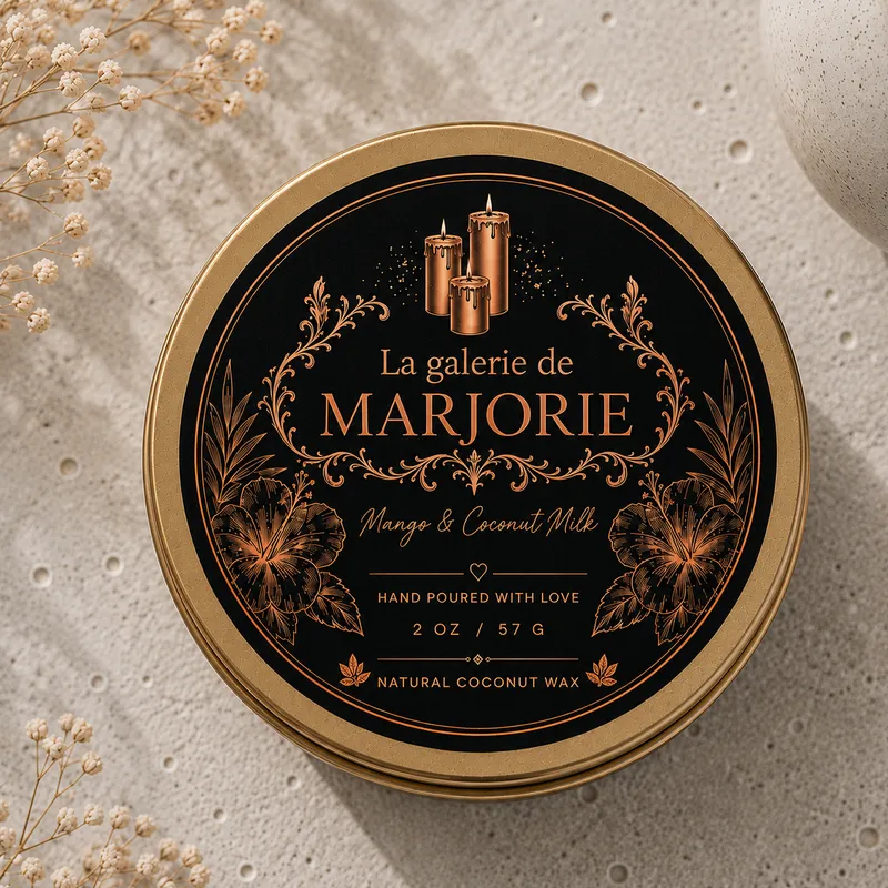 Tin Candle – Mango and Coconut Milk – 2 Oz / 57 G