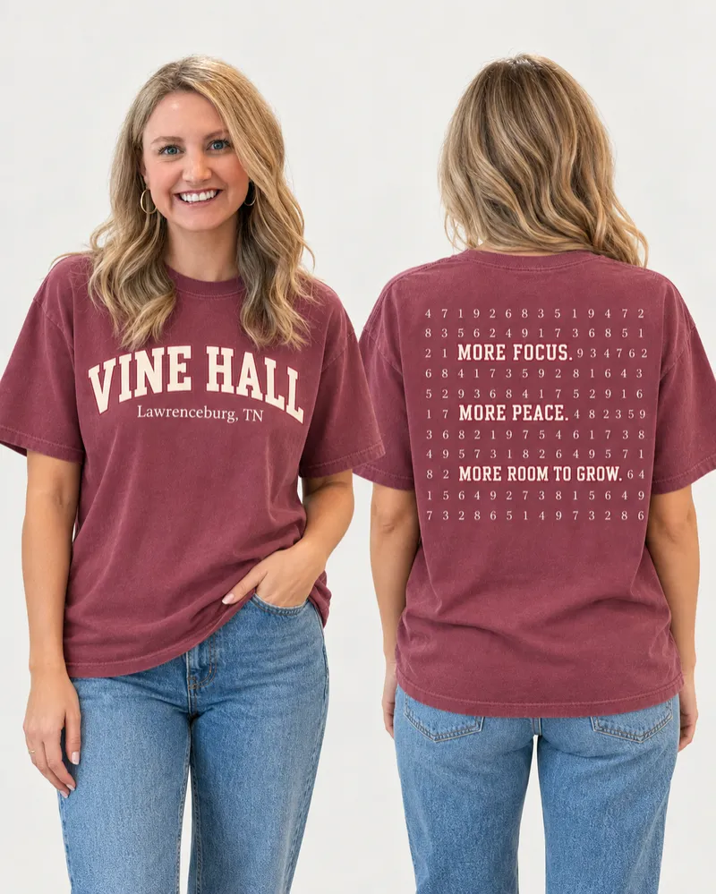 Vine Hall “More Focus” Fall Tee — Preorder