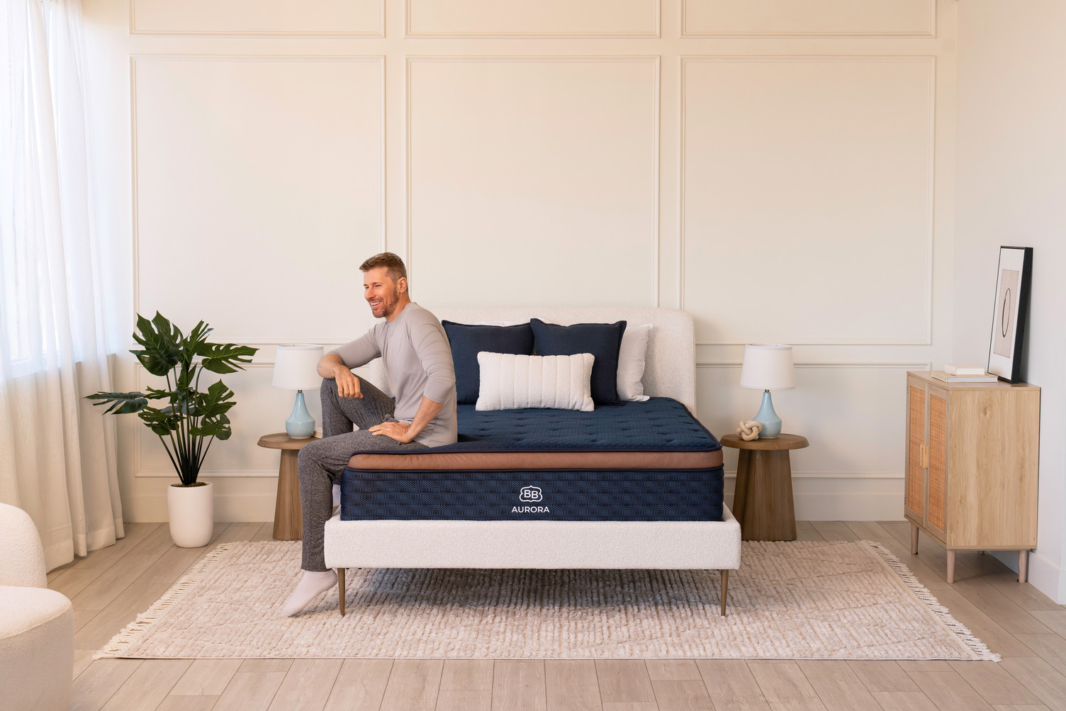 Brooklyn Bedding Aurora Luxe Cooling Hybrid with Cloud Pillowtop - Medium