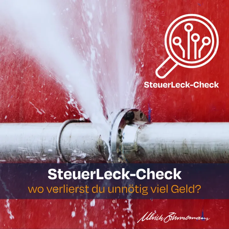 CheckListe - SteuerLecks - Wo verlierst du völlig unnötig ganz viel Geld?