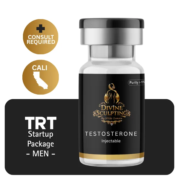 TRT CALI Men's Startup Package 60 days (Consult, Labs, Cypionate 200mg/mL 10mL + Anastrozole 24×1mg)