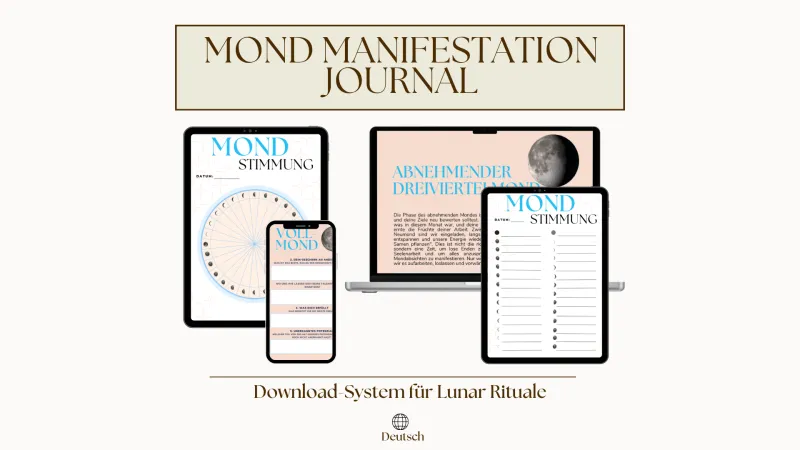 Mond Journal & Lunar Manifestation Planer Pastel Spring Digital Download