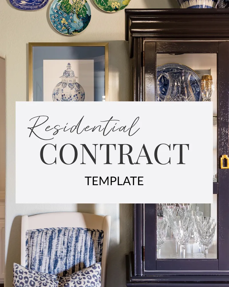 Interior Design Residential Contract Template
