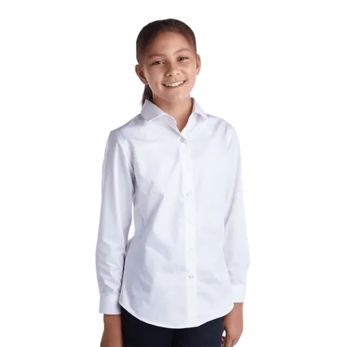 Girl's Long Sleeve White Blouse