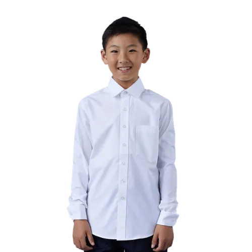 Boy's Long Sleeve White Shirt