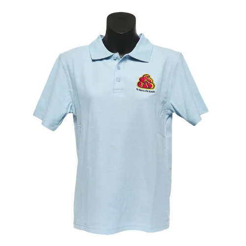Girl's Light Blue Polo Shirt