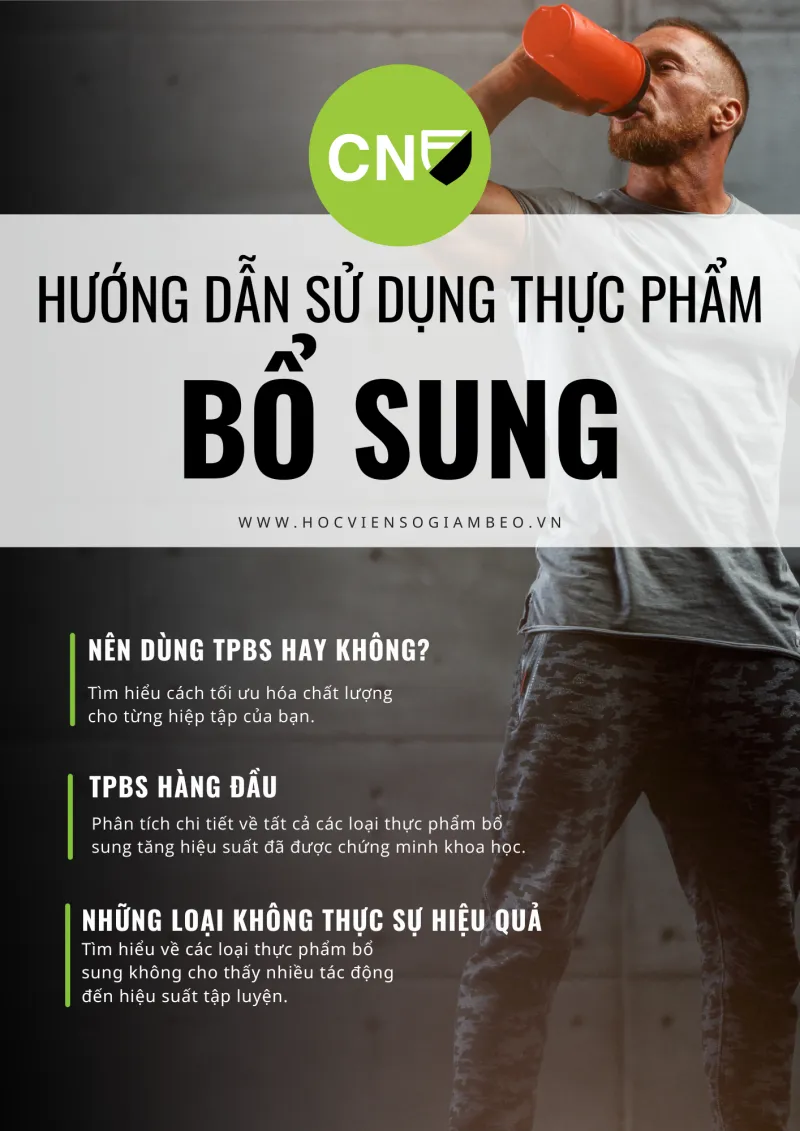 Hướng dẫn thực phẩm bổ sung cho tập luyện