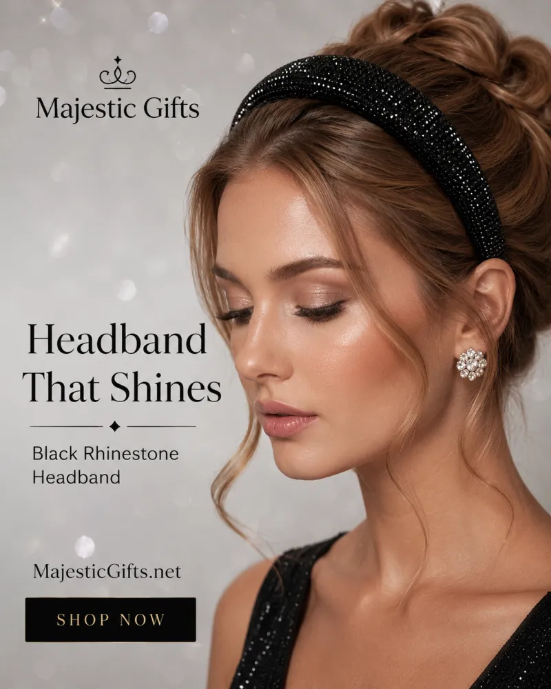 Black Rhinestone Headband