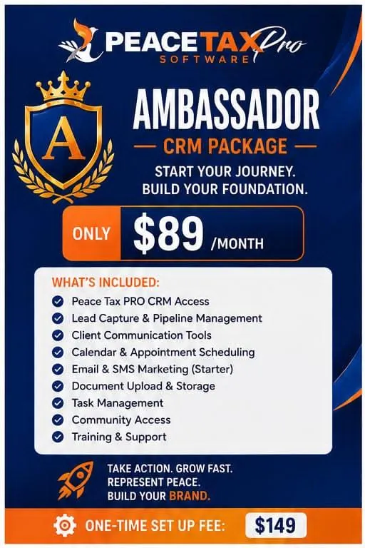 AMBASSADOR PACKAGE CRM 