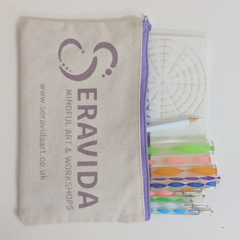 Mandala Dotting Tool Set for Beginners | 13 Tools, Chalk Pencil & Stencil | DIY Painting Kit
