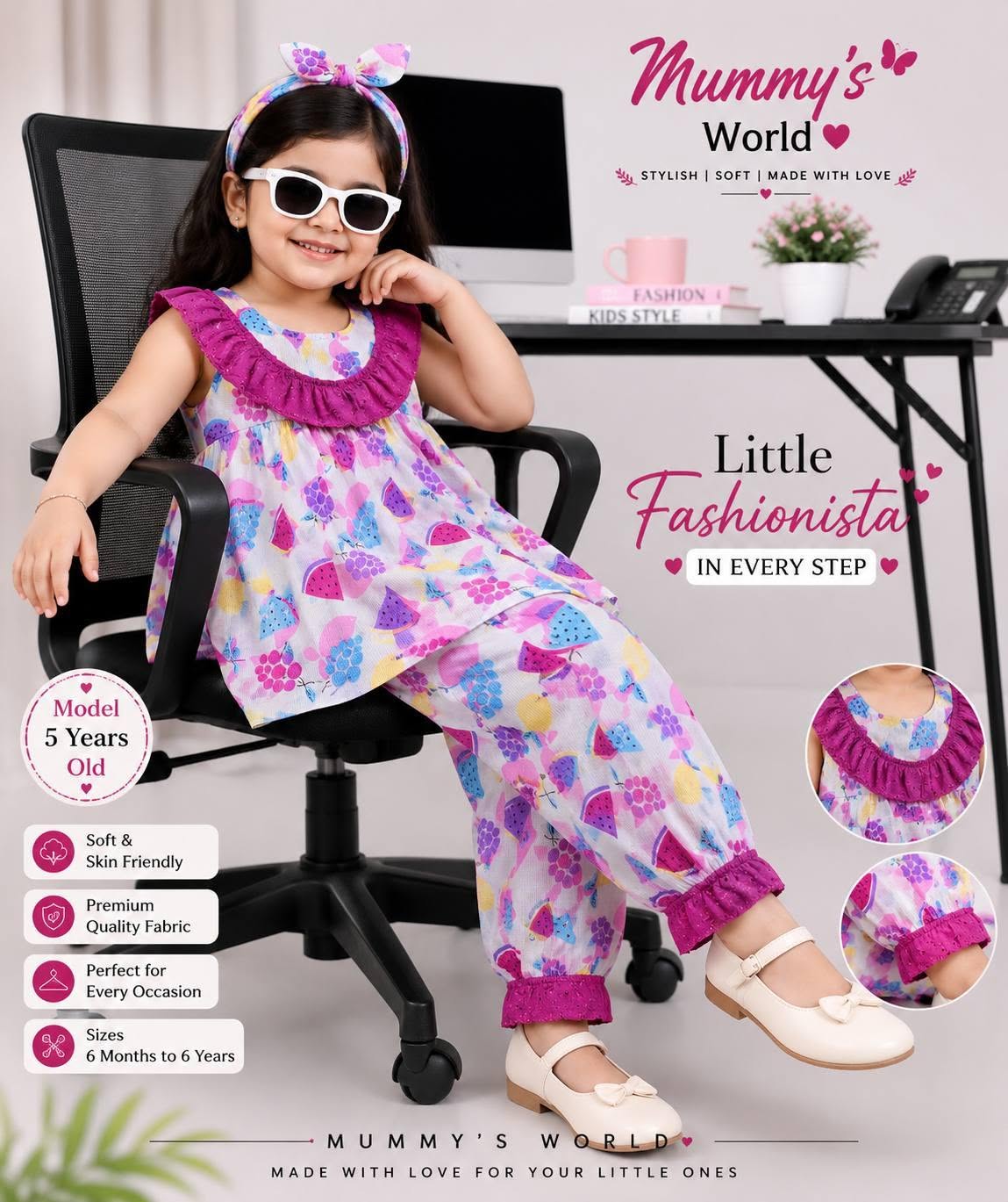 Two-Piece Girls’ Outfit – 100% Pure Cotton