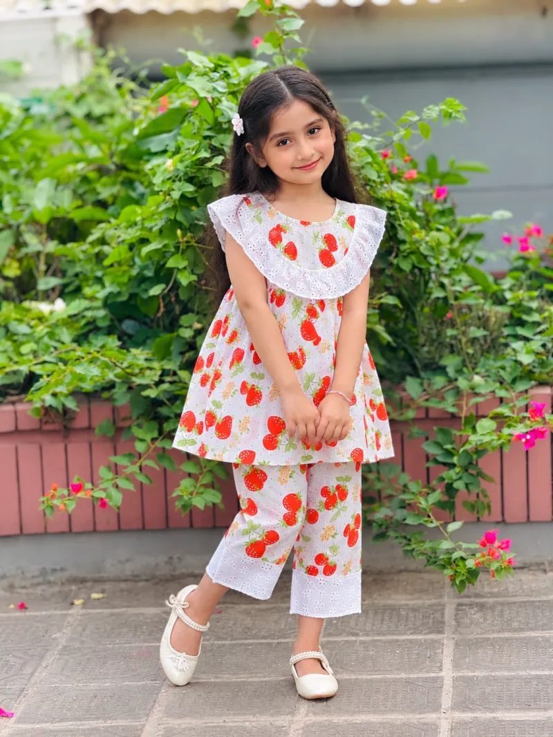 Two-Piece Girls’ Floral Outfit – 100% Pure Cotton