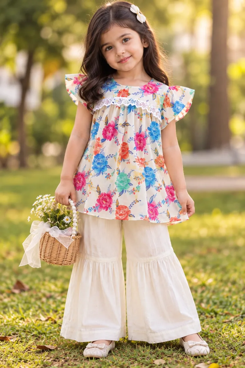 Top Set with Flared Pants