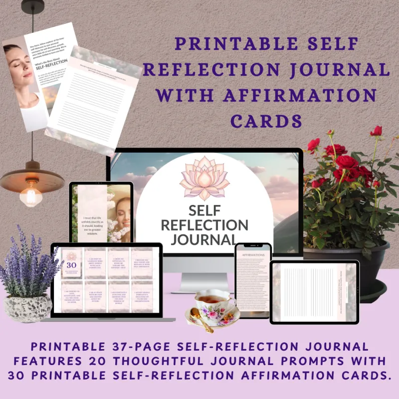 Self-Reflection Journal with Affirmation Cards