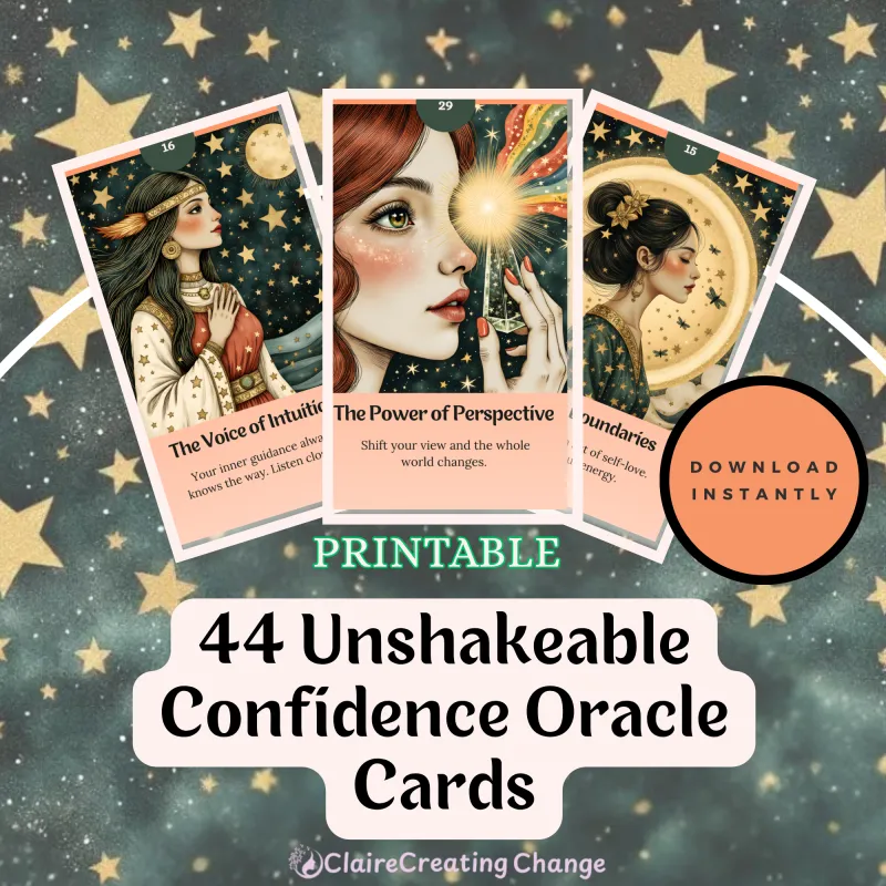 Unshakeable Confidence Oracle Cards | 44 Printable | Digital Download