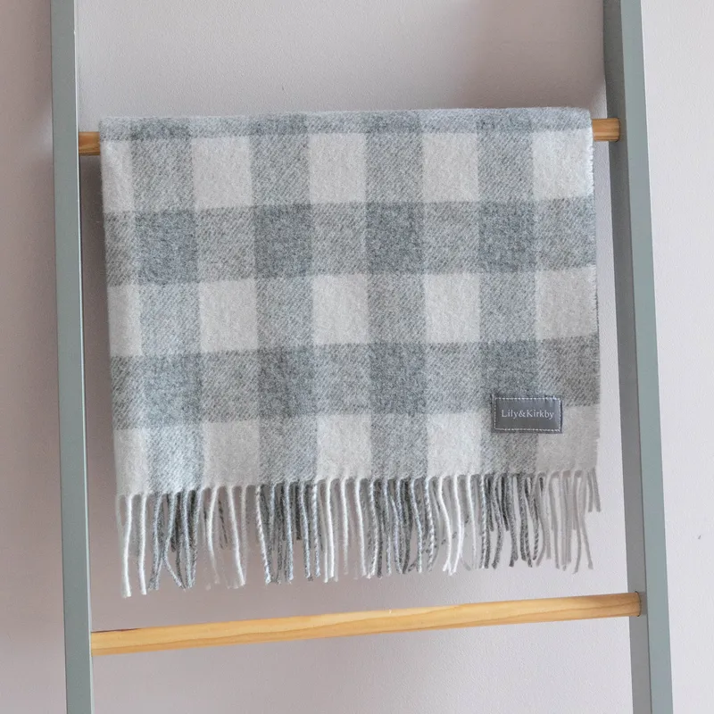 Lambswool Baby Blanket - Squares