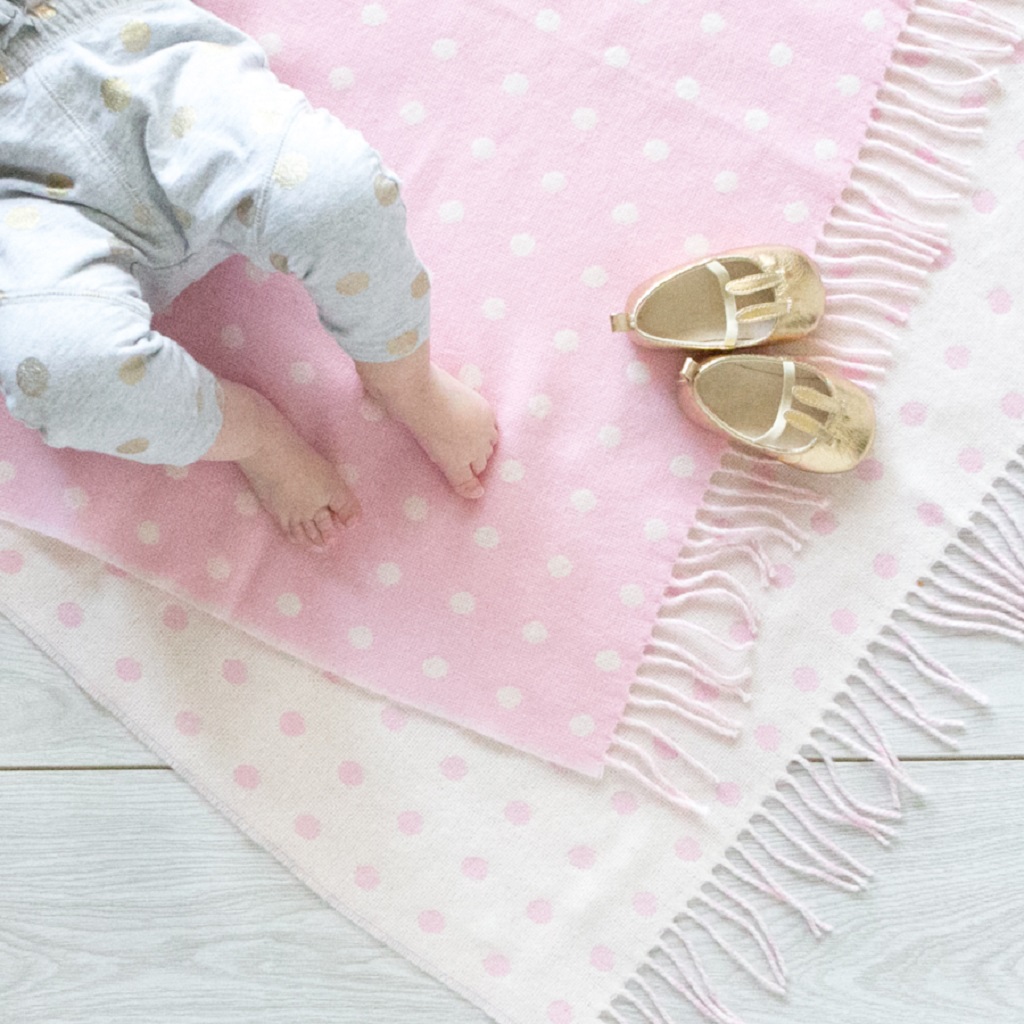 Lambswool Baby Blanket - Spot