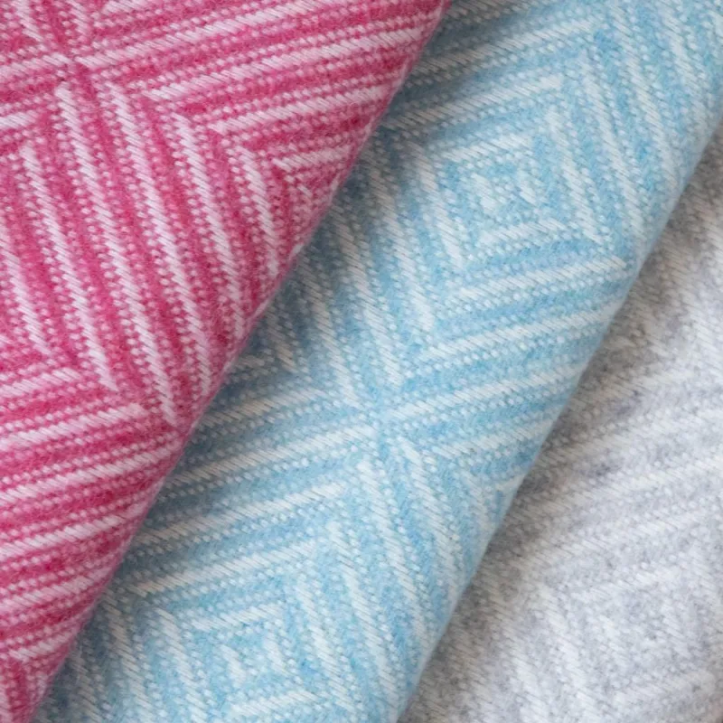 Merino Wool Baby Blanket - Diamond