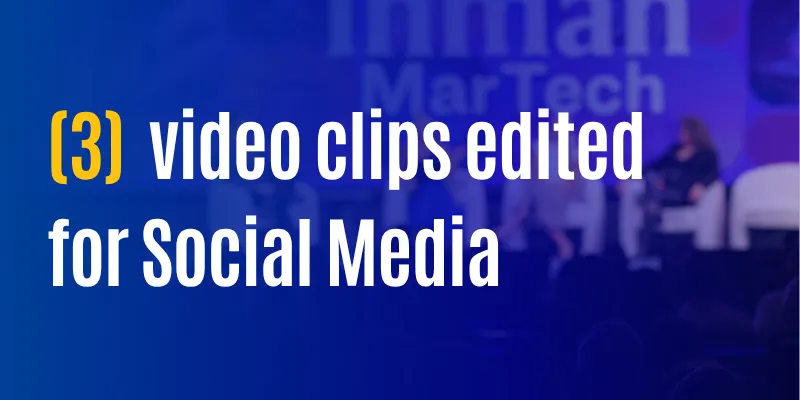 (3) SOCIAL MEDIA VIDEO CLIPS from Speaking Session