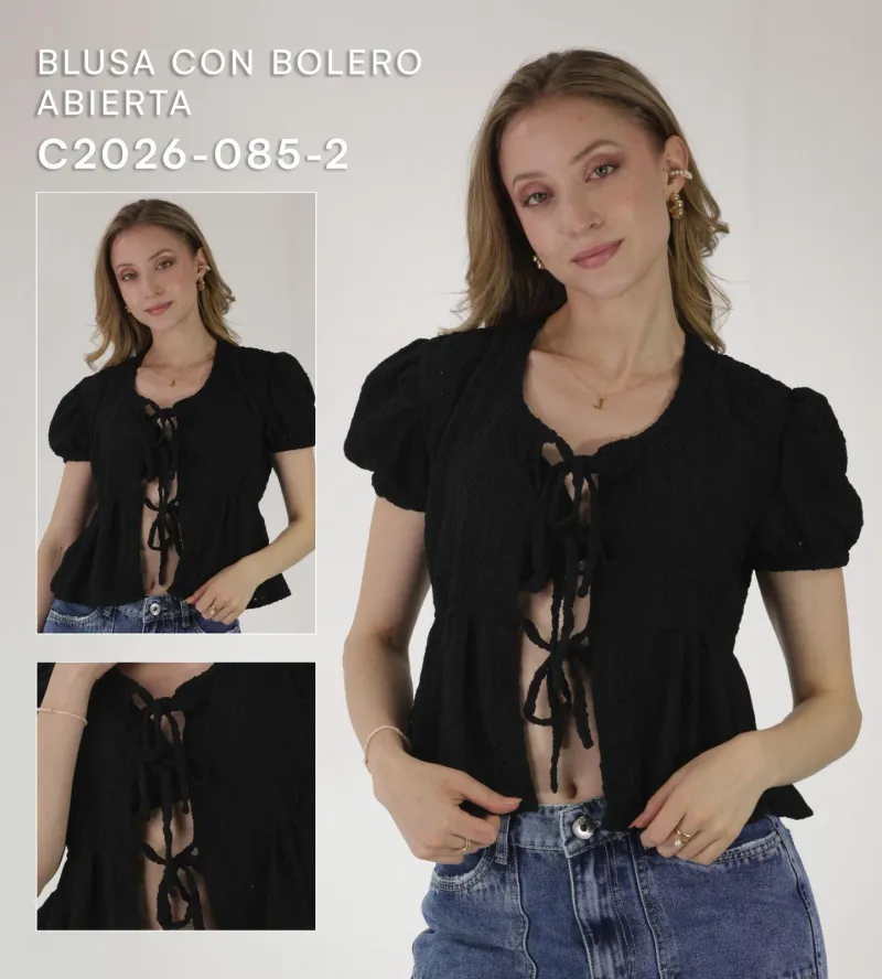BLUSA CON BOLERO ABIERTA C2026 - 085 - 2 [BLU]