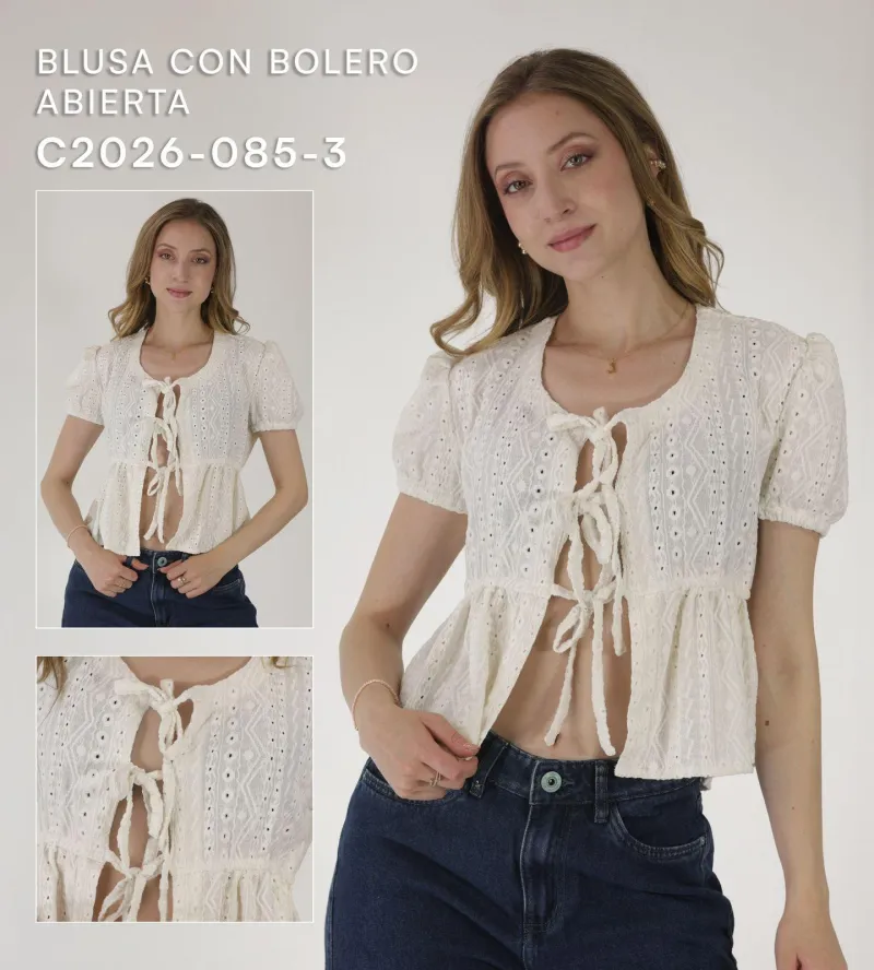 BLUSA CON BOLERO ABIERTA C2026 - 085 - 3 [BLU]