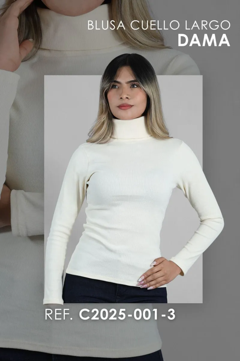 BLUSA CUELLO LARGO C2025 - 001 - 3 [BLU]