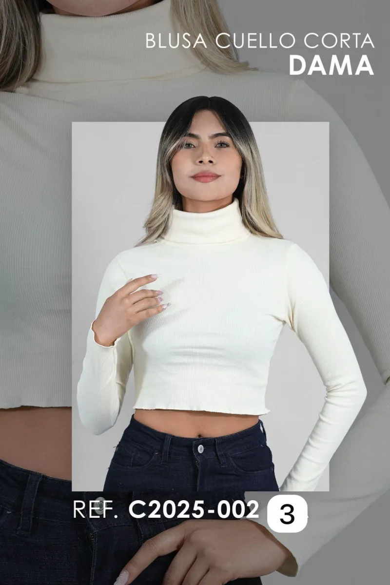 BLUSA CUELLO CORTA C2025 - 002 - 3 [BLU]
