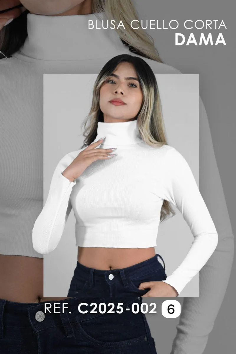 BLUSA CUELLO CORTA C2025 - 002 - 6 [BLU]