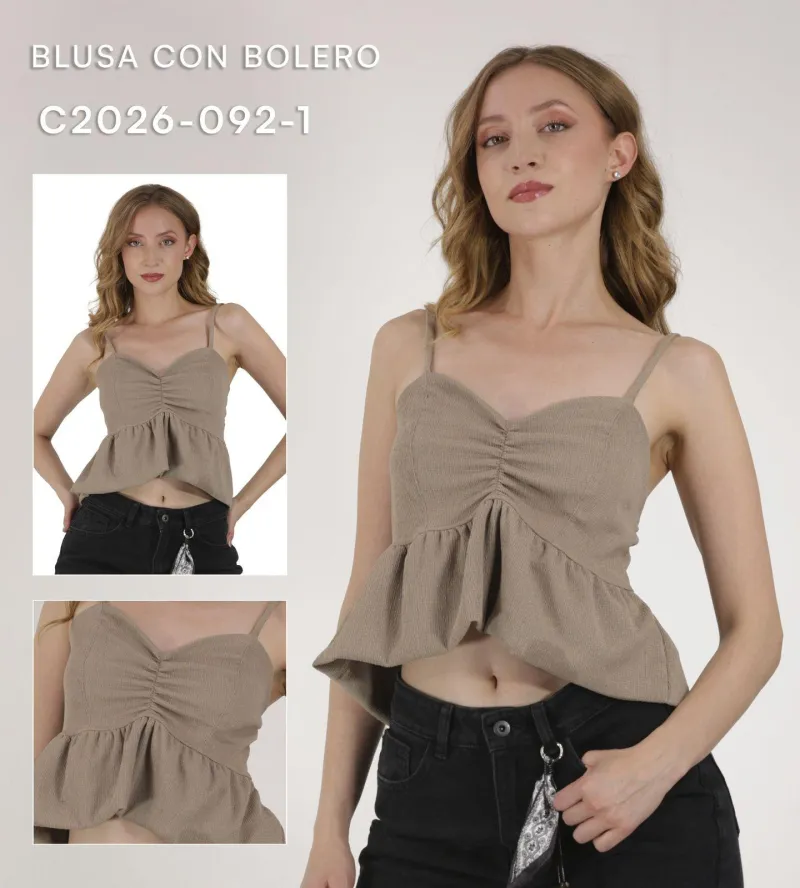BLUSA CON BOLERO C2026 - 092 - 1 [BLU]