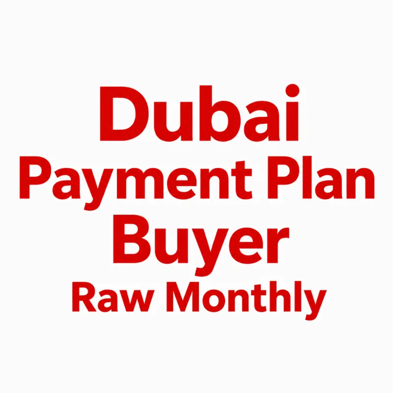 Dubai Payment Plan Buyers - Raw  Monthly